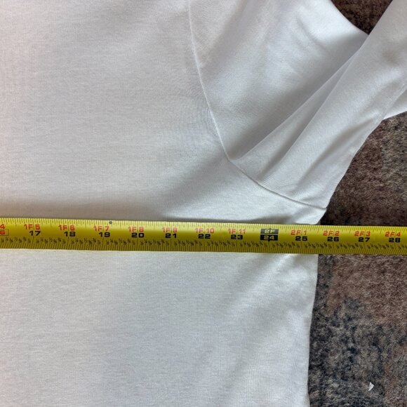Talbots Womens Plus Classic White L/S Pima Crewneck Tee Shirt Top 2X 2024 - Picture 8 of 10